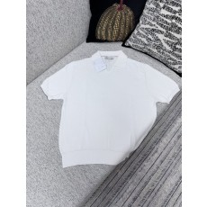 린넨 반팔 스탠드 칼라 니트 남성용 001-230929