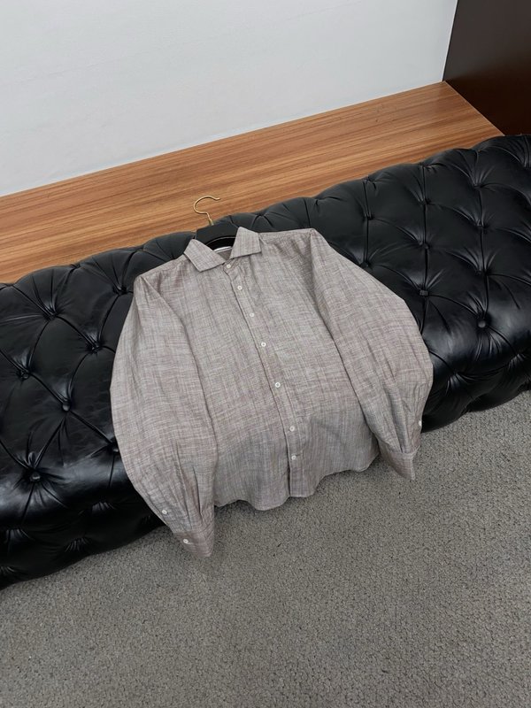 남성 텐셀 린넨 코튼 비즈니스 캐주얼 반팔 셔츠 001-230980
