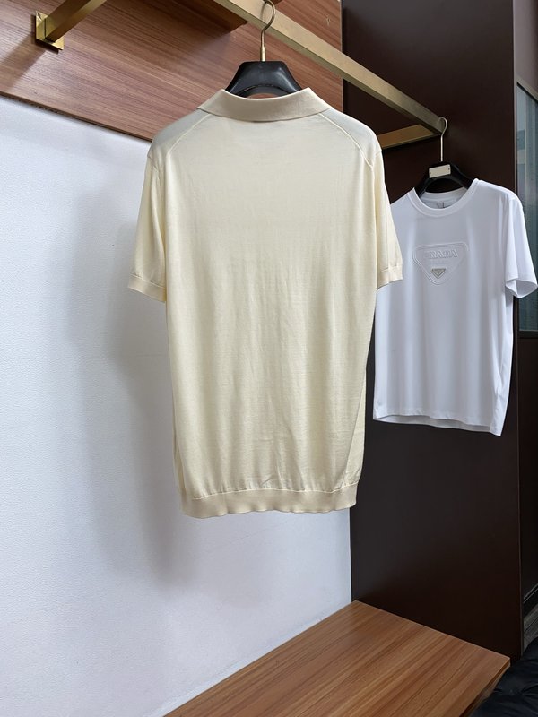 클래식 올드머니 스타일 텐셀 혼방 면 반팔 티셔츠 001-230995