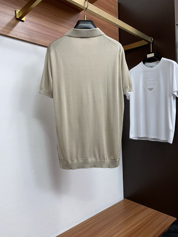 클래식 올드머니 스타일 텐셀 혼방 코튼 반팔 티셔츠 001-231005