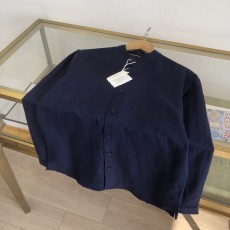브루넬로 쿠치넬리 남성 린넨 스탠드 칼라 셔츠 001-231023