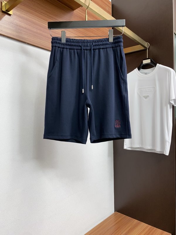 순수 면 브러시드 라운드 넥 티셔츠 반바지 세트 001-231092