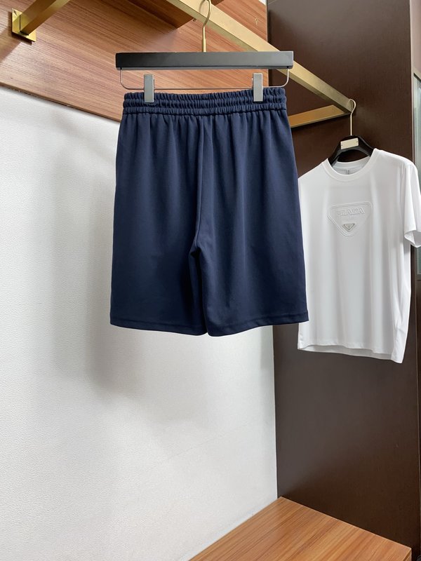 순수 면 브러시드 라운드 넥 티셔츠 반바지 세트 001-231092