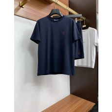 순수 면 브러시드 라운드 넥 티셔츠 반바지 세트 001-231092