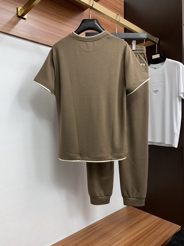 남성 정제 면 캐주얼 바지 세트 001-231119