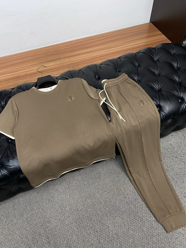 남성 정제 면 캐주얼 바지 세트 001-231119
