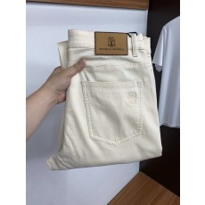 패션 레터 패턴 데님 캐주얼 팬츠 001-231120