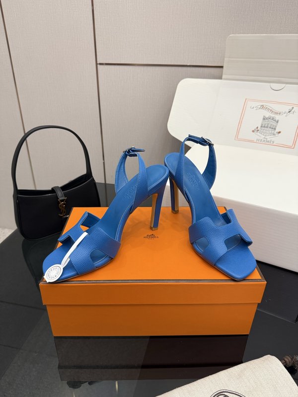 에르메스 클래식 H 버클 하이힐 샌들 001-231457
