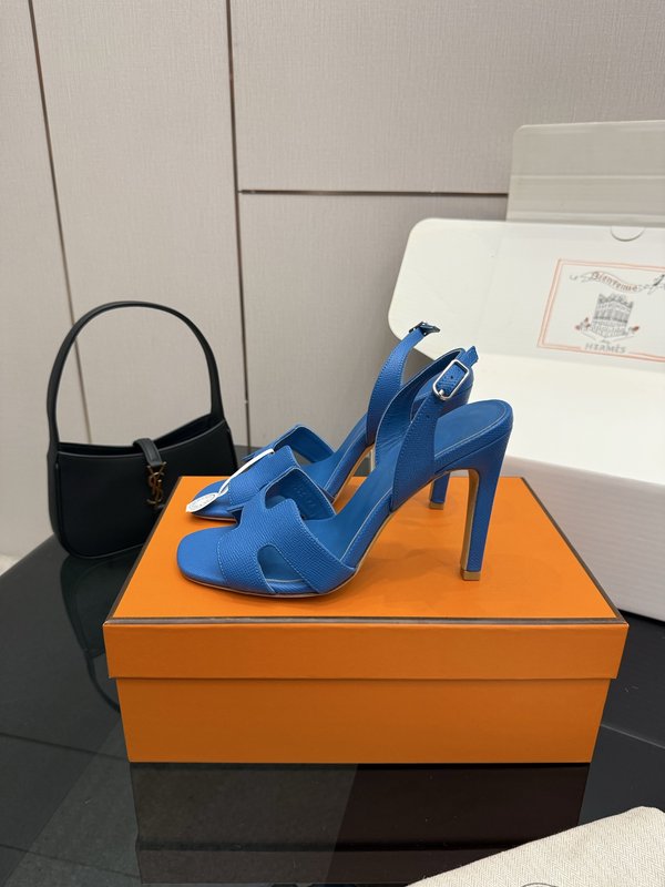 에르메스 클래식 H 버클 하이힐 샌들 001-231457