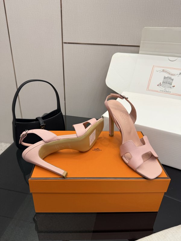 에르메스 클래식 H 버클 하이힐 샌들 001-231467