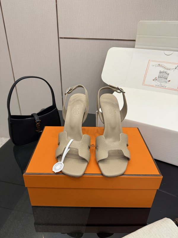 에르메스 클래식 H 버클 하이힐 샌들 001-231468