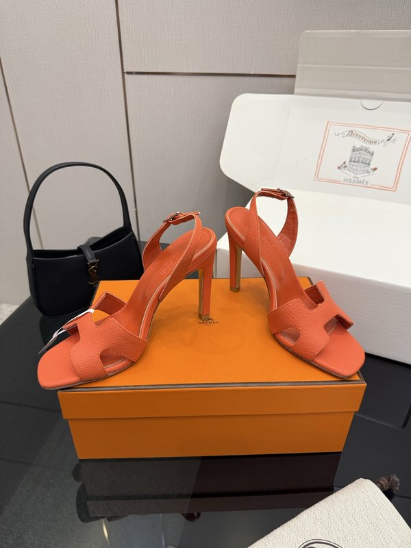 에르메스 클래식 H 버클 하이힐 샌들 001-231471