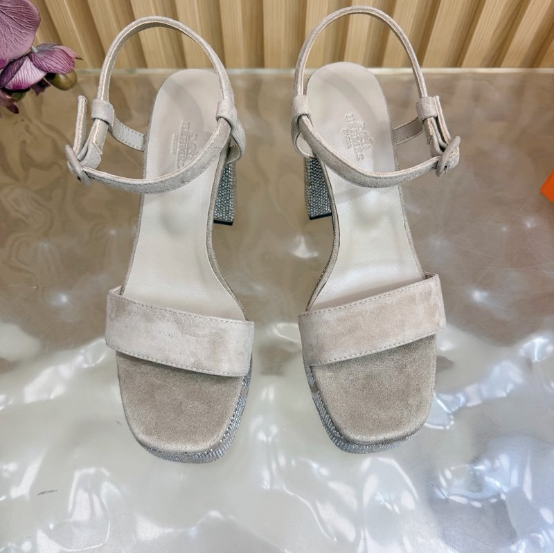 에르메스 라인스톤 웨지 플랫폼 샌들 001-231498