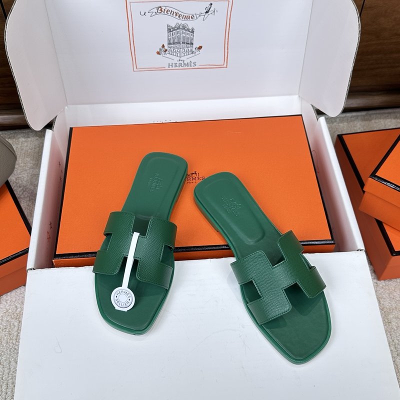 에르메스 H 슬리퍼 오란 샌들 벨벳 소재 001-231698