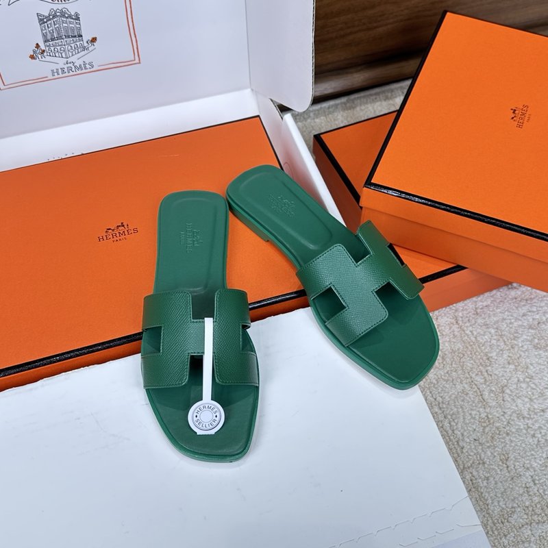 에르메스 H 슬리퍼 오란 샌들 벨벳 소재 001-231698