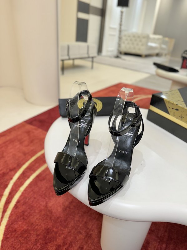 뾰족한 발가락 원 스트랩 플랫폼 하이힐 샌들 001-232046