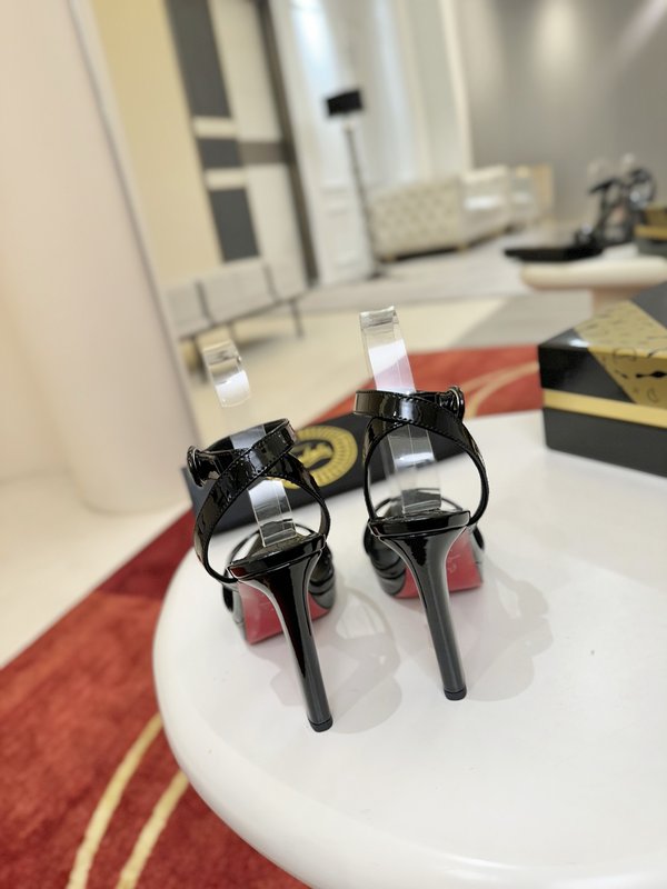 뾰족한 발가락 원 스트랩 플랫폼 하이힐 샌들 001-232046