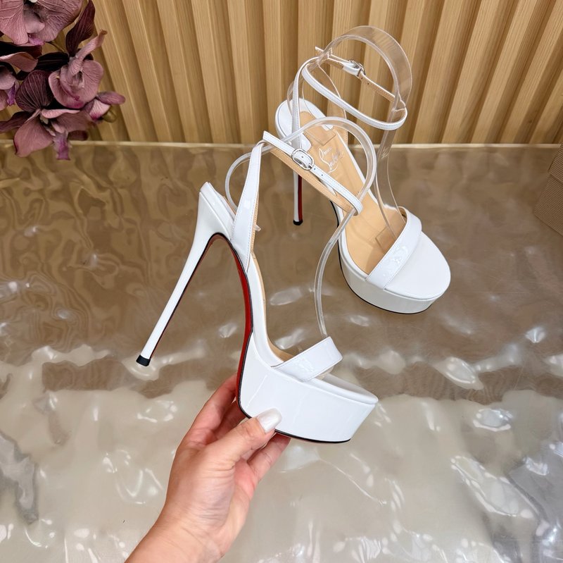 레드솔 장미 크리스탈 하이힐 샌들 001-232063