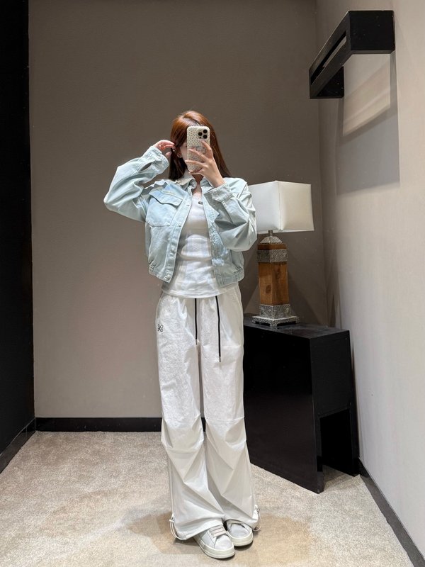 미우미우 레이스 칼라 데님 자켓 001-232273