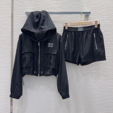 미우미우 자외선 차단 세트 입체 자켓 반바지 001-232513