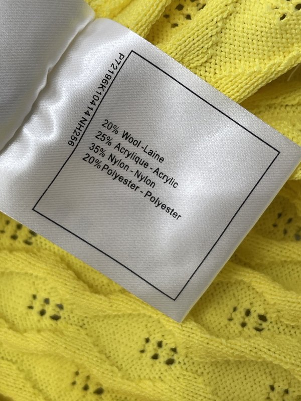 샤넬 오픈워크 니트 반팔 티셔츠 001-232920