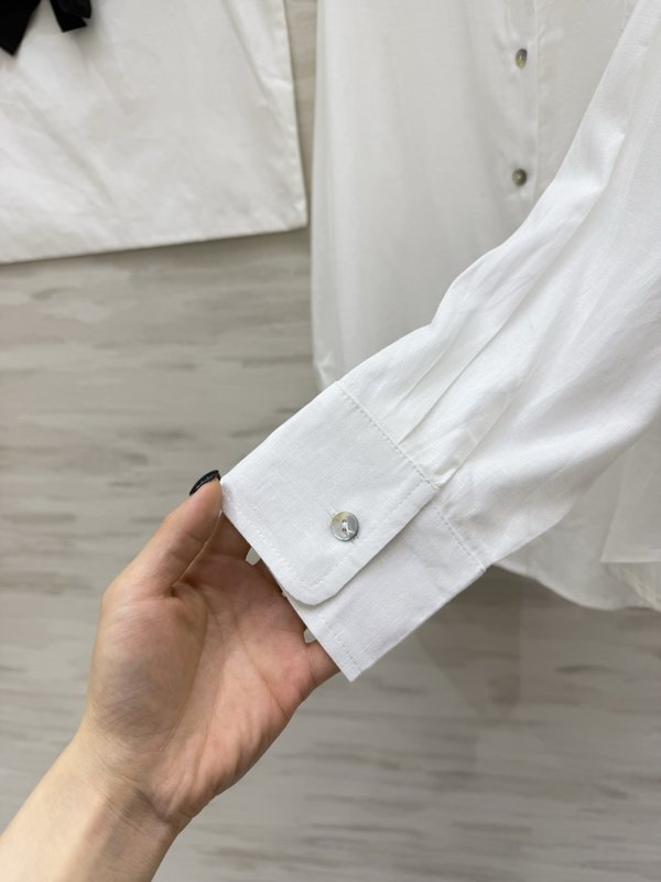 샤넬 스타일 루즈핏 린넨 셔츠 001-232955