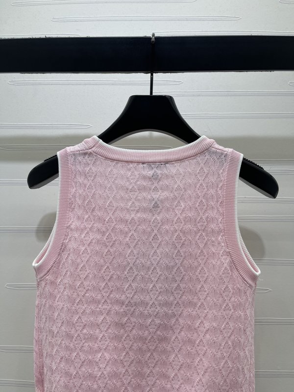 샤넬 마름모꼴 니트 조끼 별 장식 001-232999