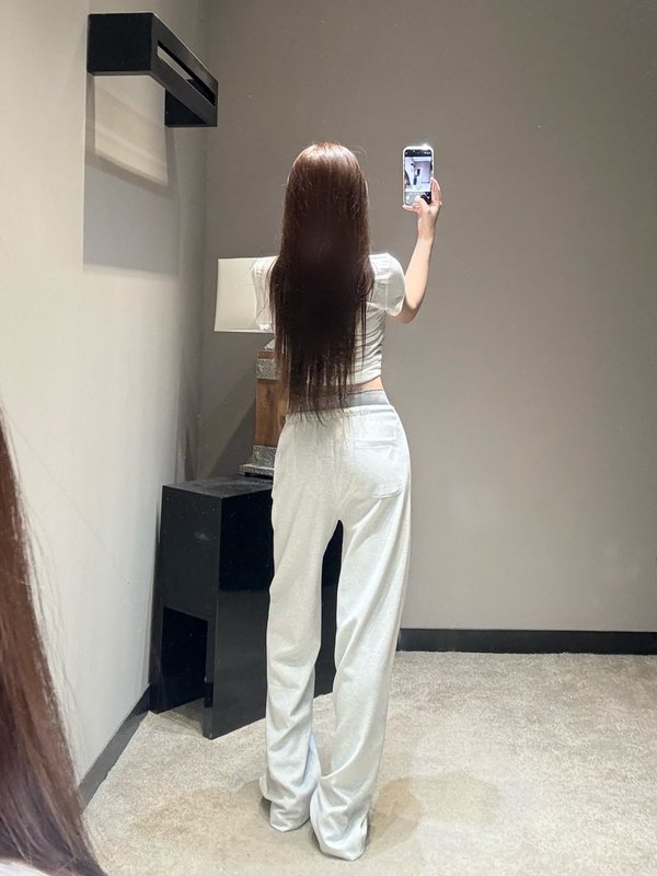 샤넬 하이엔드 베이지 그레이 캐주얼 와이드 팬츠 001-233103