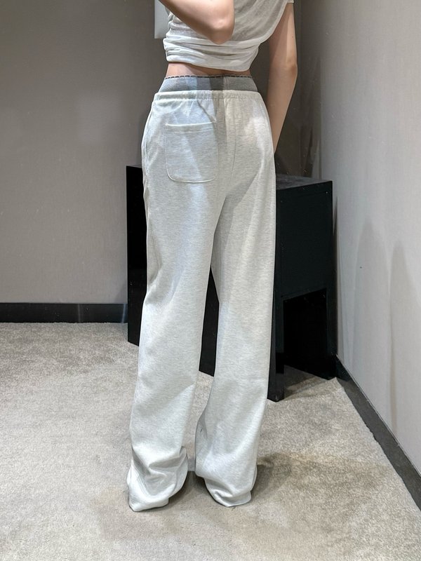 샤넬 하이엔드 베이지 그레이 캐주얼 와이드 팬츠 001-233103