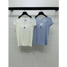 샤넬 스퀘어 니트 반팔 티셔츠 001-233131