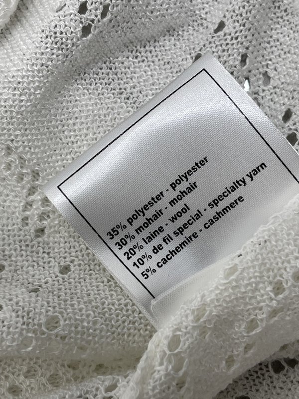 샤넬 레이스 칼라 니트 반팔 티셔츠 001-233139