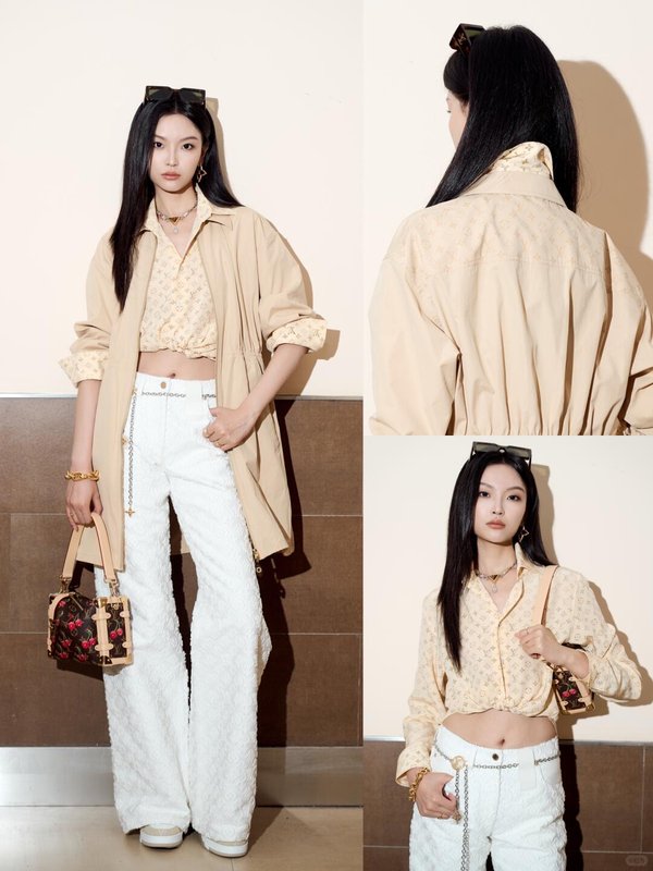 루이비통 모노그램 자수 데님 롱팬츠 001-233180