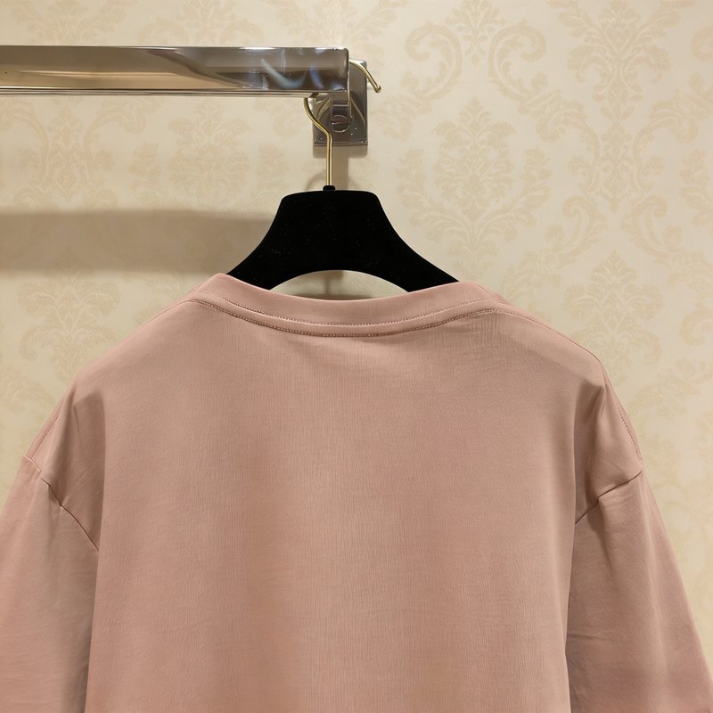 루이비통 누드핑크 라운드넥 반팔 티셔츠 001-233209