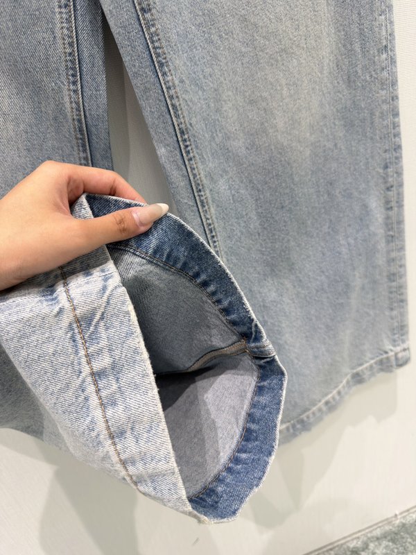 샤넬풍 다이아몬드 장식 스트레이트 진 001-233303
