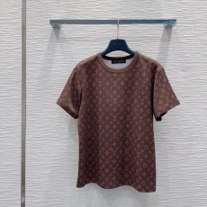 루이비통 여성 심플 라운드넥 반팔 티셔츠 001-233353