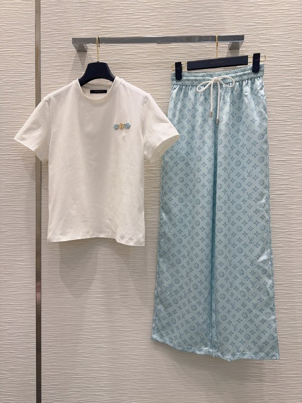 루이비통 모노그람 프린트 티셔츠 세트 001-233435
