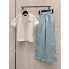 루이비통 모노그람 프린트 티셔츠 세트 001-233435