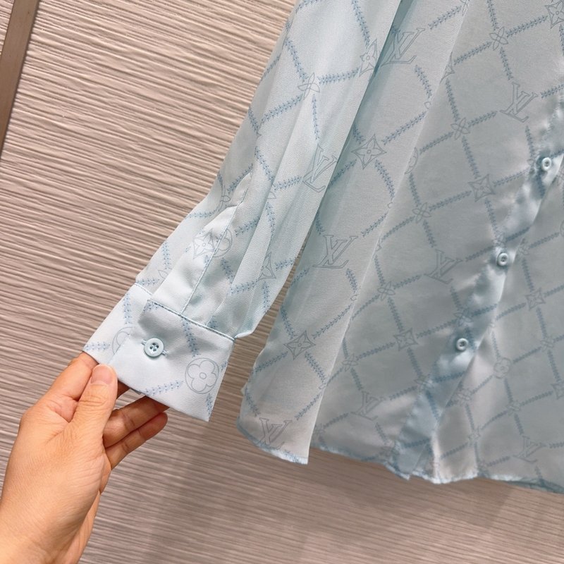 루이비통 시스루 셔츠 반바지 세트 001-233453