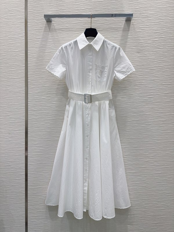 루이비통 신상 화이트 셔츠 원피스 001-233542