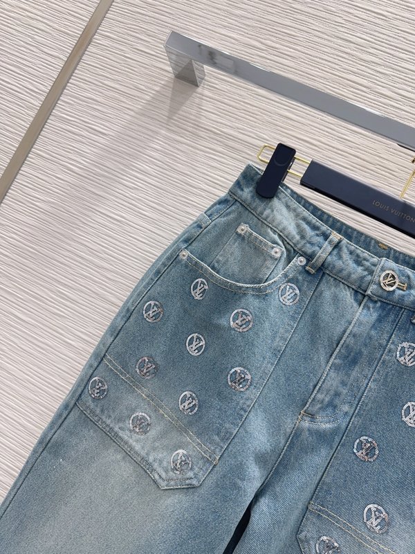 루이비통 빈티지 워싱 데님 롱팬츠 001-233553