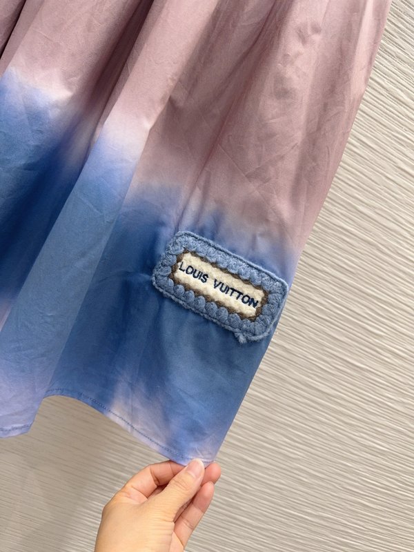 루이비통 여성 타이 다이 셔츠 드레스 001-233558