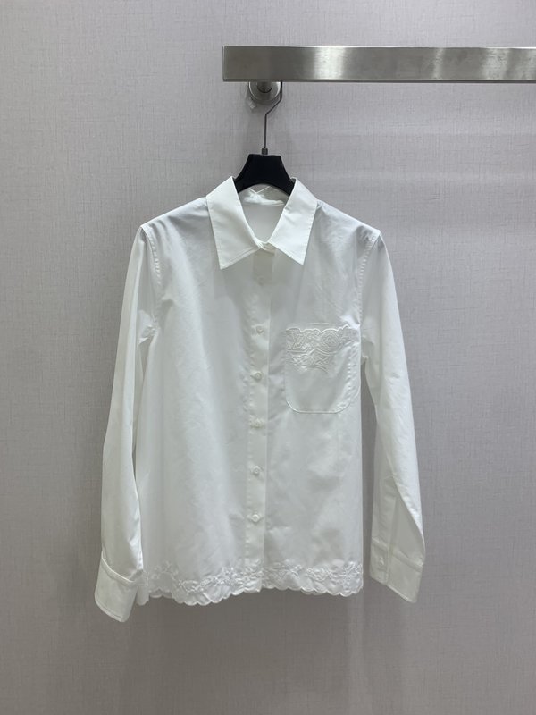 자수 칼라 긴팔 셔츠 001-233567