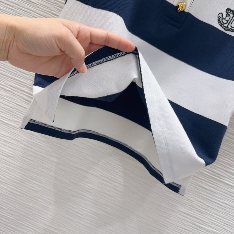 레트로 스트라이프 반팔 폴로 셔츠 001-233586