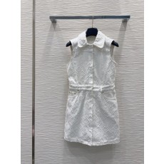 루이비통 모노그램 자수 컷오프 원피스 001-233618
