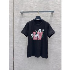 루이비통 스팽글 자수 반팔 티셔츠 001-233632