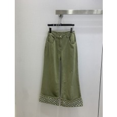플립업 데님 와이드 팬츠 모노그램 프린트 001-233647