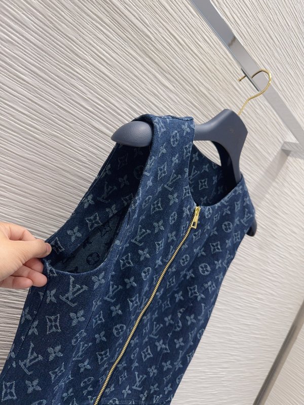 루이비통 데님 조끼 원피스 001-233649