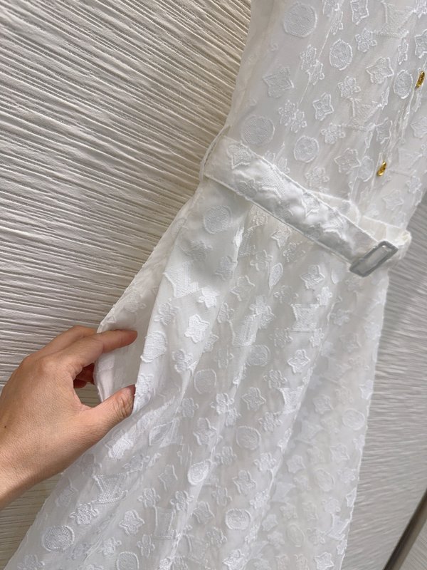 루이비통 자카드 컷팅 원단 원피스 001-233671