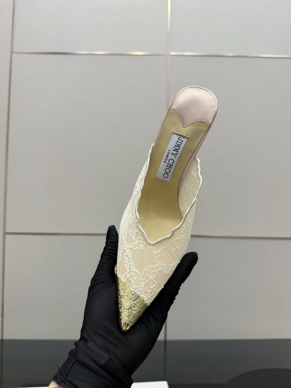 지미추 레이스 메탈 토 하이힐 샌들 001-233755