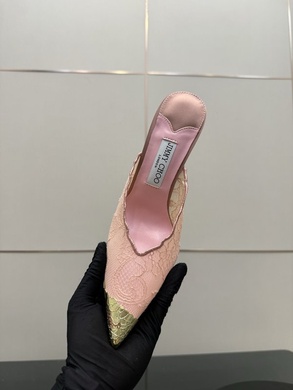 지미추 레이스 메탈 토 하이힐 샌들 001-233761